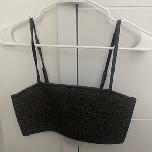 A.L.C Winnie Bra Black/Brown Metalic